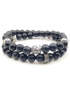bracelet Jadium Oeil de faucon et argent