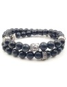 bracelet Jadium Oeil de faucon et argent