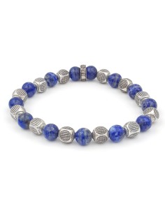 Bracelet Silky, perles Lapis Lazuli et argent massif