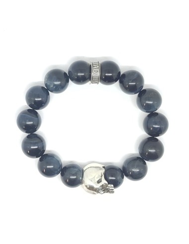 Jadium Crane Argent perle oeil de faucon grises