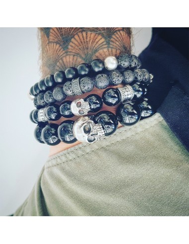 Skull Jadium Argent et Oeil de Faucon gris