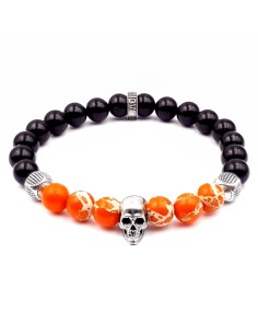 bracelet régalite et onyx noir et argent