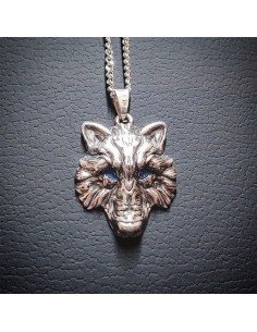 pendentif loup turquoise argent 925 tatouage Johnny 2