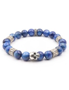 Bracelet skull en kyonite et argent de Jadium
