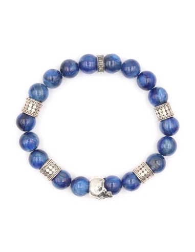 Bracelet Tête de mort Jadium en kyonite et argent massif