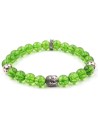 Bracelet bouddha perles péridot et argent