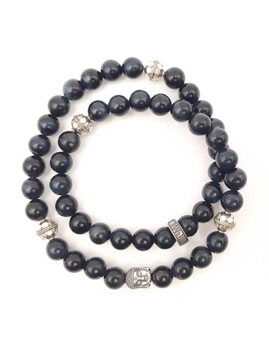 Bracelet Jadium Beast Buddha en Argent et Oeil de Faucon