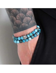 Bracelet Loup Johnny argent massif 2