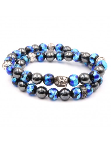 Bracelet bouddha en perles de verres phosphorescentes
