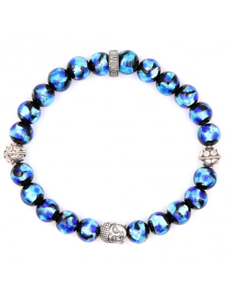 bracelet bleu bouddha phosphorescent