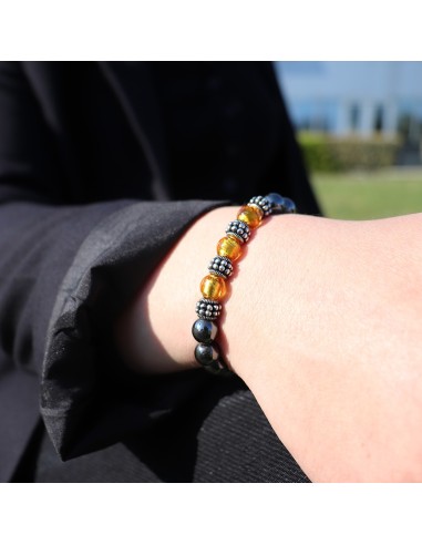 Bracelet_jadium_edition_limité_hiro_hemanite_perle_verre_jaunes_femme
