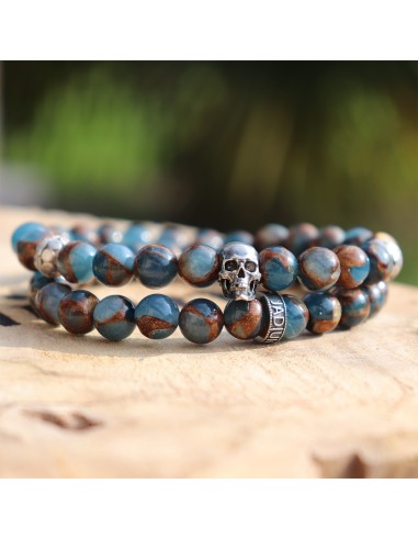 Bracelet Crane et perles fines quartz mozaic