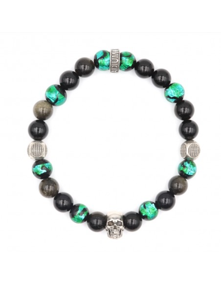 bracelets hommes luxe perles skull