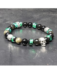 bracelets hommes luxe perle de verre vert 2