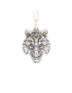 pendentif loup argent massif tatouage Johnny