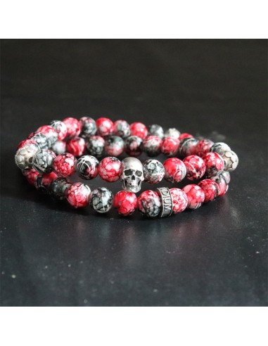 Bracelet Savannah Skull Double rang