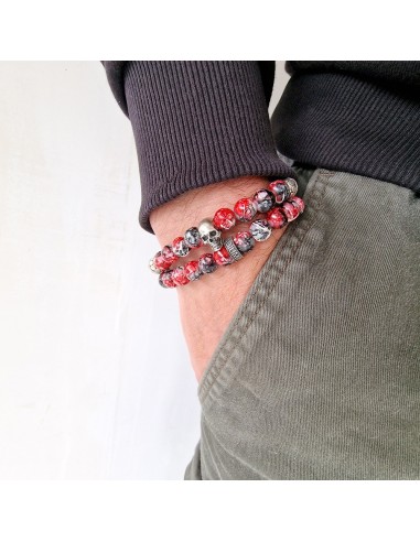 Bracelet Savannah Skull Double rang