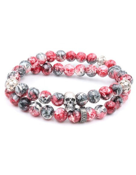 Bracelet Savannah Skull Double rang