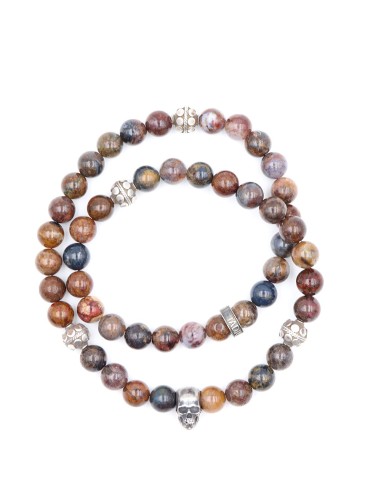 Bracelet skull perles péitersite